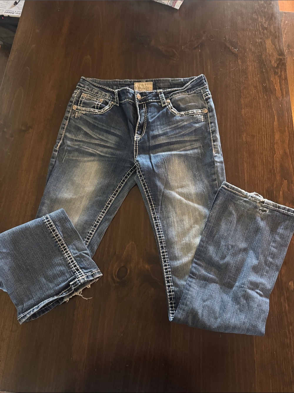 Grace in LA Men’s Washed Blue Bootcut Jeans